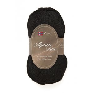 Fil Viking Alpaca Fine 50g - Noir (605) Fil Viking Alpaca Fine 50g - Noir (605)
