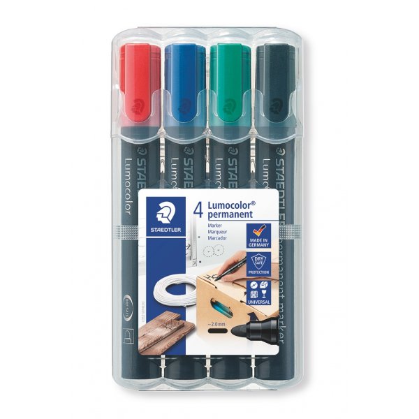 Marqueur permanent Lumocolor 2 mm - 4 stylos