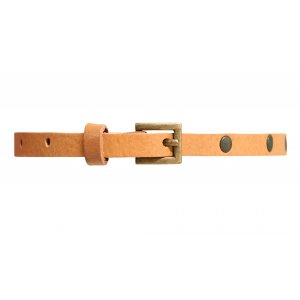 Ceinture pour femme en cuir de veau naturel avec rivets