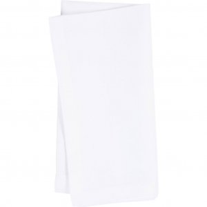 Serviettes en tissu, coton blanc, 42 × 42 cm, lot de 12. Serviettes en tissu, coton blanc, 42 × 42 cm, lot de 12.