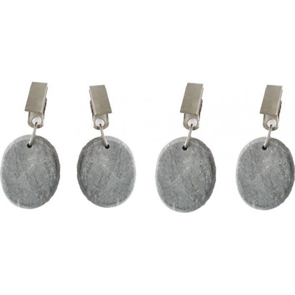 Poids pour tissu Gris pierre, paquet de 4