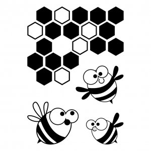 Timbre à motif -Abeille Timbre à motif -Abeille