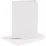 Cartes et enveloppes - blanc - 11,5 x 16,5 cm - 6 sets