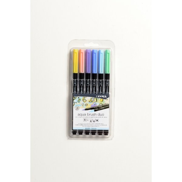 Stylos aquarelle Aqua Brush Duo 6-pack - Tons Pastel