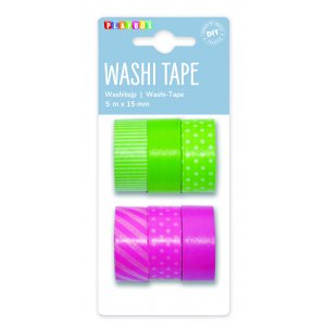 Washitape 6-pack vert rose Washitape 6-pack vert rose