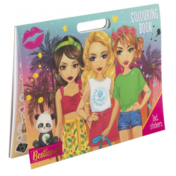 Livre de coloriage + planche d\\\'autocollants