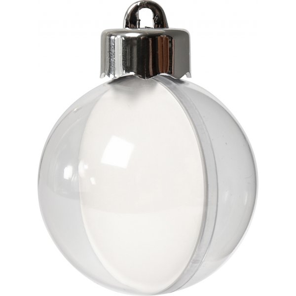 Boule dco - transparente - 5 cm - 10 pcs