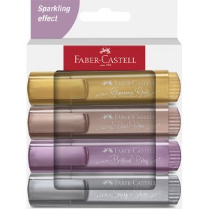 Coffret surligneurs - Faber-Castell - TL 46 - 4 stylos métallisés Coffret surligneurs - Faber-Castell - TL 46 - 4 stylos métallisés
