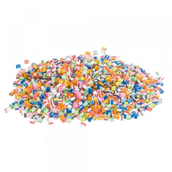 Nabbi Melt Beads 5x5mm - 10 000 pices de couleurs rayes mlanges