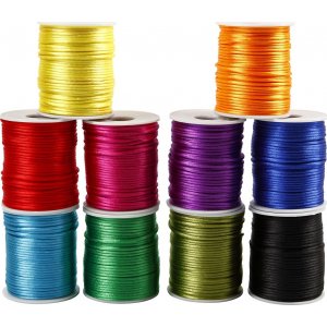 Cordon satiné - couleurs fortes - 10 x 50 m Cordon satiné - couleurs fortes - 10 x 50 m