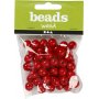 Perles en bois - 12 mm - rouge