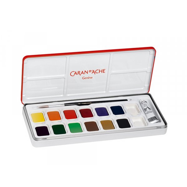 Coffret scolaire Caran d'Ache Gouache - 13 couleurs