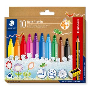 Feutres Noris Jumbo, couleurs assorties - Lot de 10 Feutres Noris Jumbo, couleurs assorties - Lot de 10