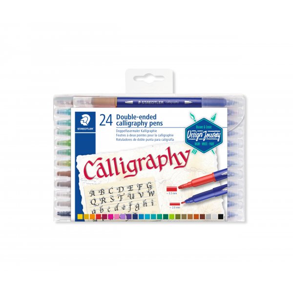 Stylos de calligraphie double face Design Journey - 24 stylos