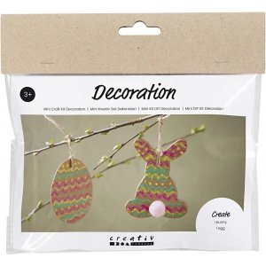 Mini Kit DIY Décoration, Oeuf et Lapin Mini Kit DIY Décoration, Oeuf et Lapin