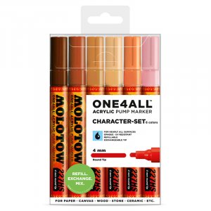 Marqueurs acryliques One4All 4mm 6 Pens - Personnages Marqueurs acryliques One4All 4mm 6 Pens - Personnages