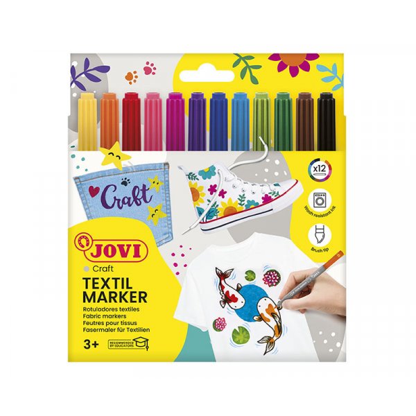 Set de stylos textiles - Jovi - 12 stylos tactiles permanents