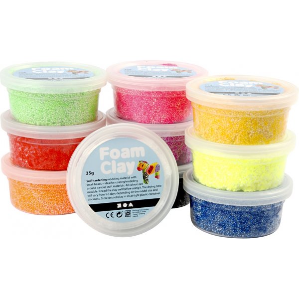 Foam Clay® - couleurs mélangées 10 x 35 g Foam Clay® - couleurs mélangées 10 x 35 g