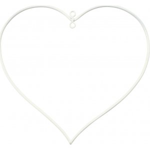Coeur en métal - blanc - 10 pcs Coeur en métal - blanc - 10 pcs