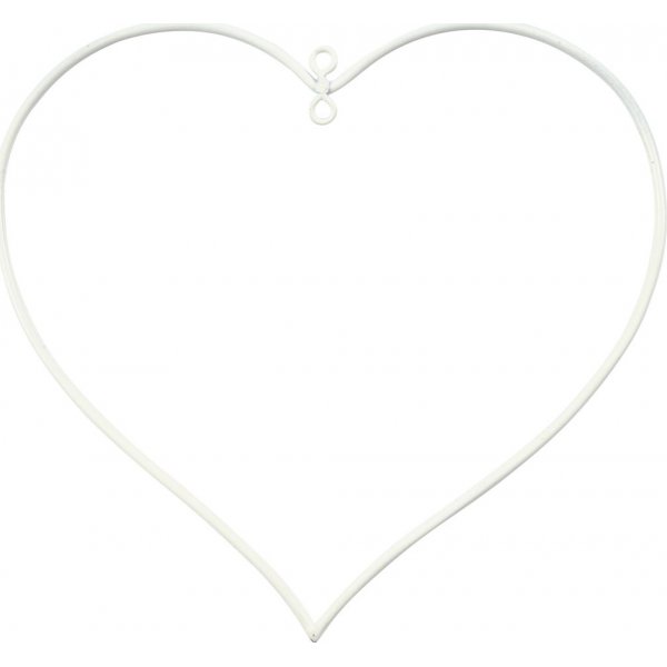 Coeur en mtal - blanc - 10 pcs