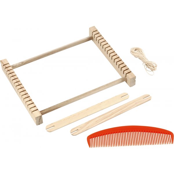 Nappe avec navettes, peigne et ficelle - Bois