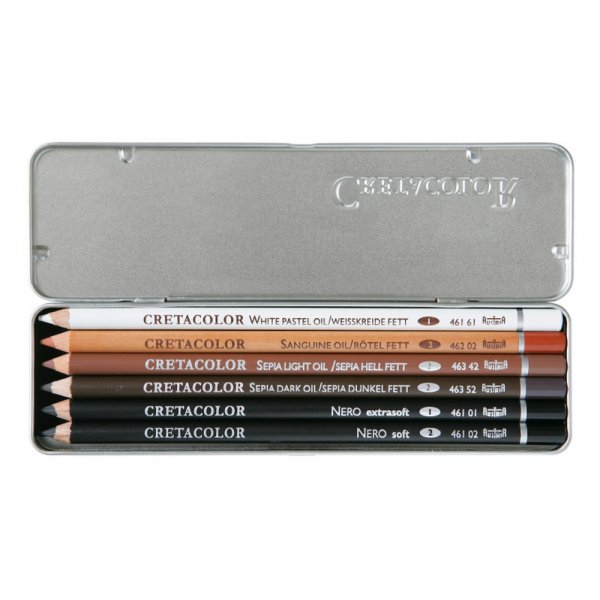 Set de crayons  huile Cretacolor - 6 crayons