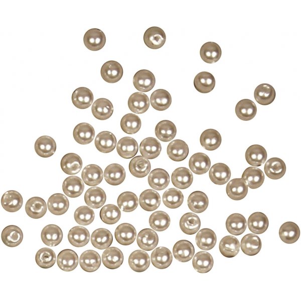 Perles de cire - nacre - 4 mm - 150 pcs