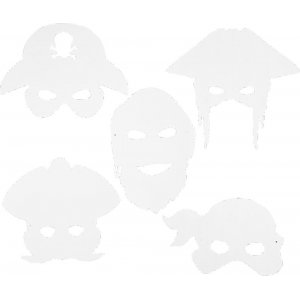 Masques de pirates - blancs - 16 pcs Masques de pirates - blancs - 16 pcs