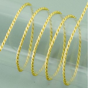 Cordon viscose 2 mm - 50 mètres - doré Cordon viscose 2 mm - 50 mètres - doré