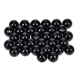 Perles de cire ø 8 mm - noir paquet de 32 Perles de cire ø 8 mm - noir paquet de 32