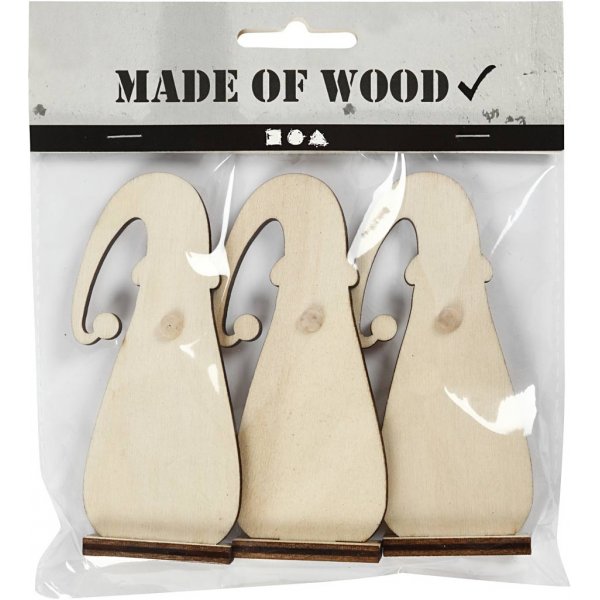 Pre Nol en bois - 3 pcs