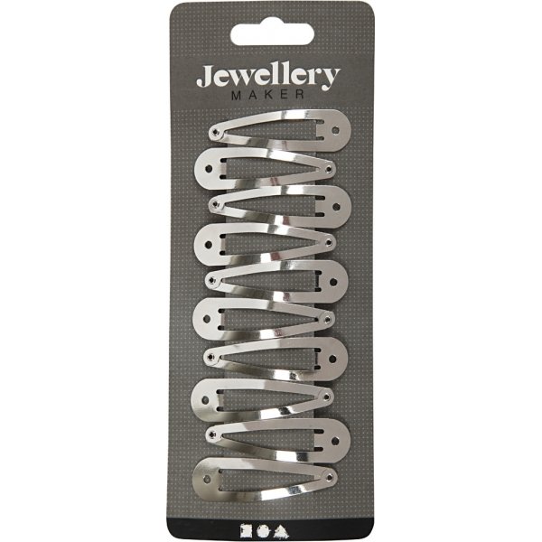 Pinces  cheveux - plaqu argent - 10 pcs