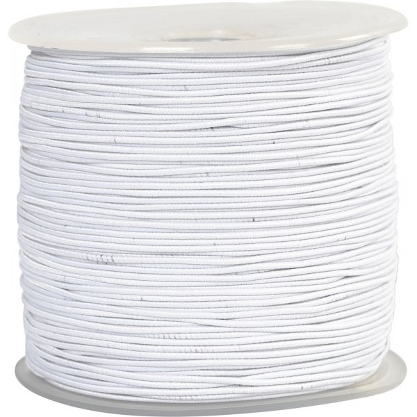 Cordon lastique 1 mm - blanc - 250 m