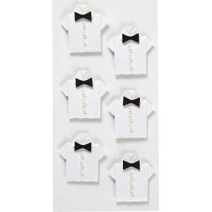 Autocollants - blanc - chemise - 6 pcs Autocollants - blanc - chemise - 6 pcs