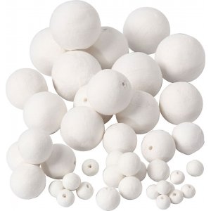 Boules de flirt - blanches - différentes tailles - 42 pcs Boules de flirt - blanches - différentes tailles - 42 pcs