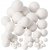 Boules de flirt - blanches - différentes tailles - 42 pcs Boules de flirt - blanches - différentes tailles - 42 pcs