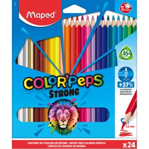 Coffret crayons de couleur - Maped - Color'Peps Strong lot de 24 Coffret crayons de couleur - Maped - Color'Peps Strong lot de 24