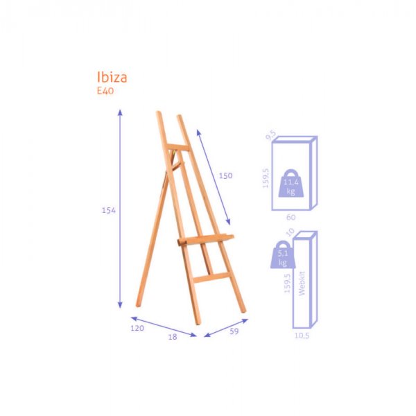 Chevalet - Studio A-Frame N40:1 - Ibiza - KIT