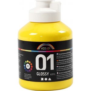 Peinture scolaire - Acrylique - jaune primaire - brillante - 500 ml Peinture scolaire - Acrylique - jaune primaire - brillante - 500 ml