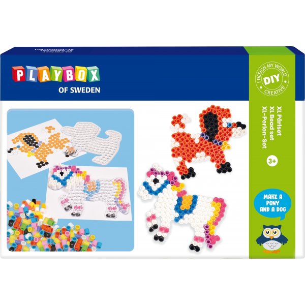 XL Bead Set - cheval et chien - 600 perles tube