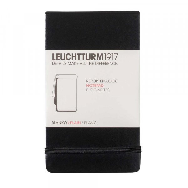 Bloc-notes A6 rigide vierge - Noir