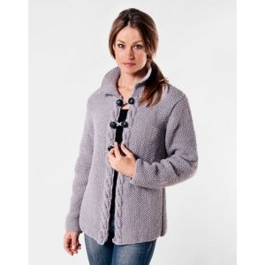 Patron tricot - Cardigan tricoté mousse en fil double Patron tricot - Cardigan tricoté mousse en fil double