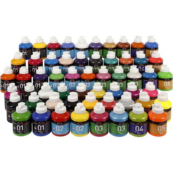 Peinture acrylique A-Color - couleurs mlanges - 57 x 500 ml
