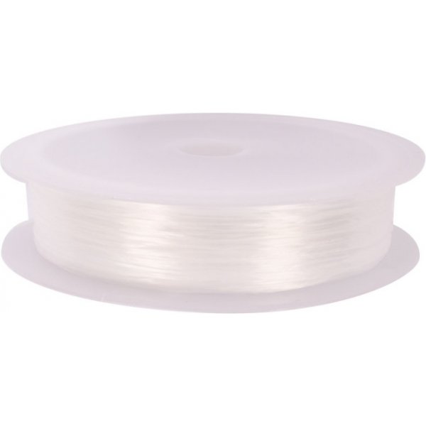 Cordon lastique, plat, blanc, 1 x 0,4 mm, 12 m