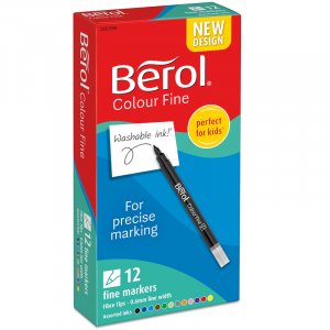 Stylo fibre Berol - Color Fine - 12 stylos Stylo fibre Berol - Color Fine - 12 stylos