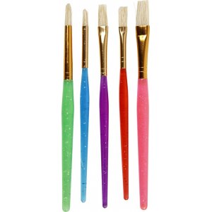 Pinceaux pour enfants - couleurs mélangées - 5 pcs Pinceaux pour enfants - couleurs mélangées - 5 pcs