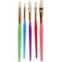 Pinceaux pour enfants - couleurs mlanges - 5 pcs