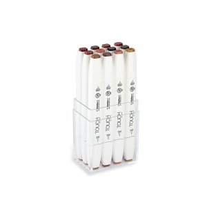 Touch Twin Brush Marker 12pcs - Couleur Bois Touch Twin Brush Marker 12pcs - Couleur Bois