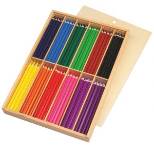 Crayons de couleur triangulaires 17 cm Ø 1 cm FSC 100 % - 144 pièces Crayons de couleur triangulaires 17 cm Ø 1 cm FSC 100 % - 144 pièces