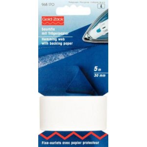 Ourlet fixé avec papier support 30 mm blanc 5 m Ourlet fixé avec papier support 30 mm blanc 5 m